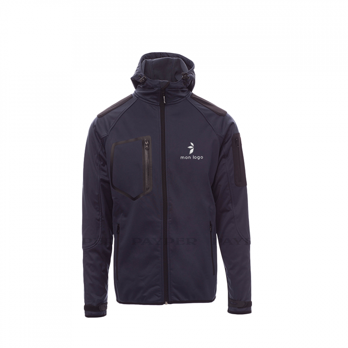 Veste zippée à capuche softshell personnalisée avec logo pour entreprise à  Aix-en-Provence