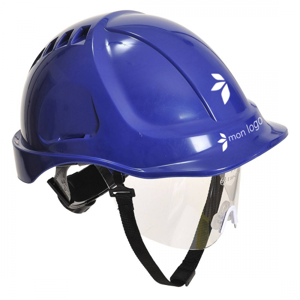 Casque de chantier personnalisé avec visière à Marseille