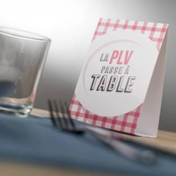 chevalet de table PLV personnalisé à Lyon